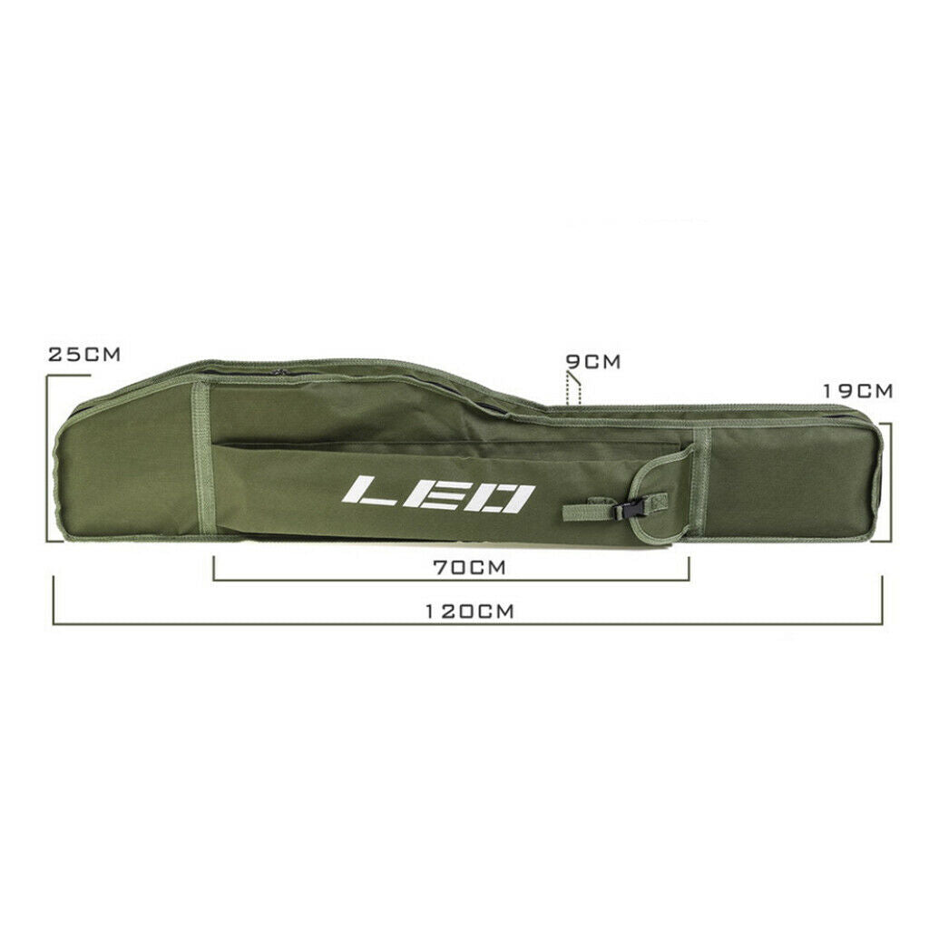 120cm Fishing Rod Bag Large Capacity Polyester Tackle Case Shoulder Pouch