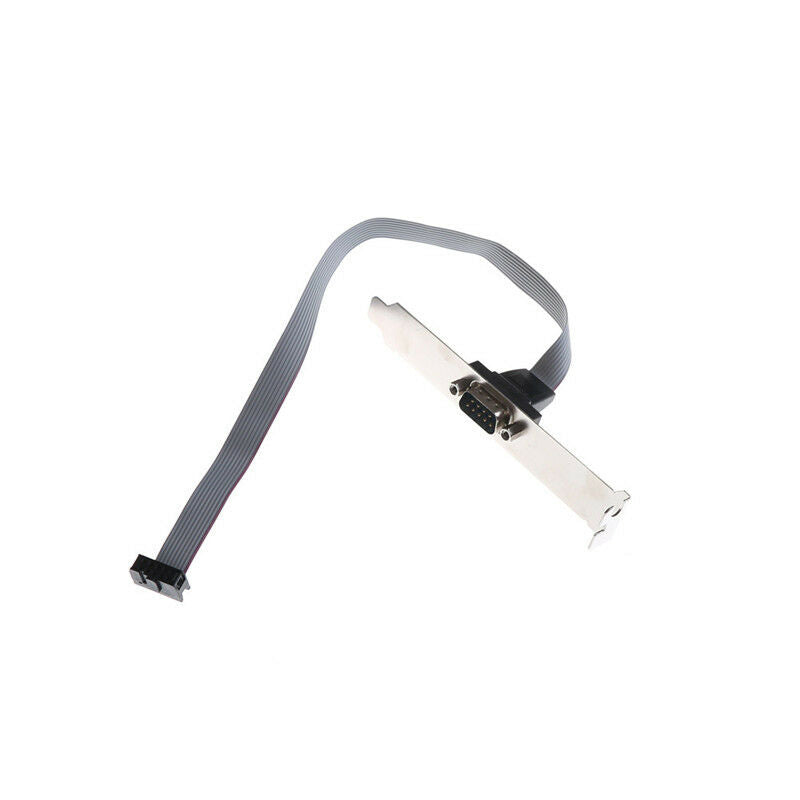 Motherboard Serial 9Pin RS232 DB9 Com Port Ribbon Cable Connector Bracke.l8