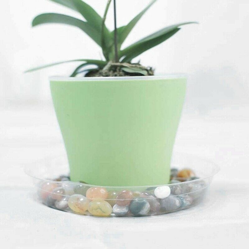 18 Pack Clear Plant Saucers Plastic Drip Trays Flower Plant Pot Saucers for Q9L5
