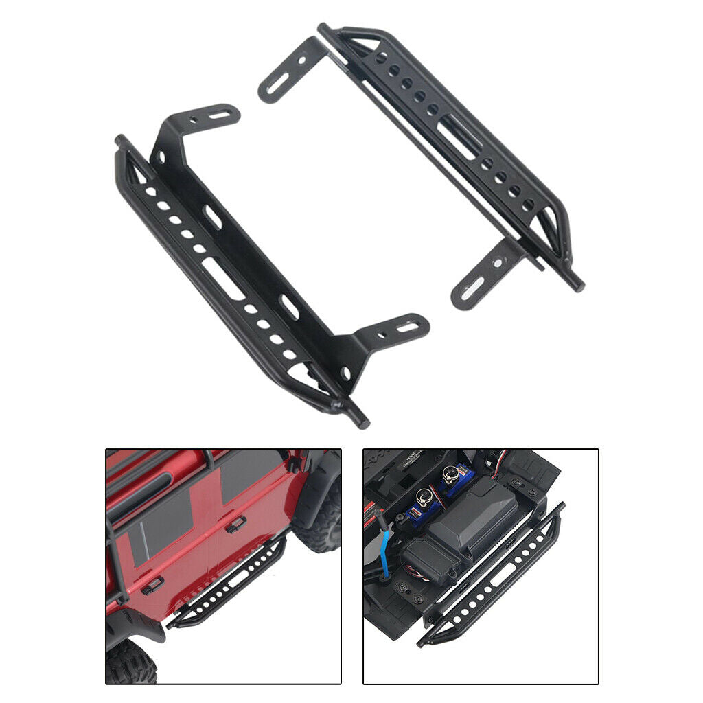 1 pair Side Pedal For TRX4 Defender 1/10 RC Crawler Car Upgrade Parts Black