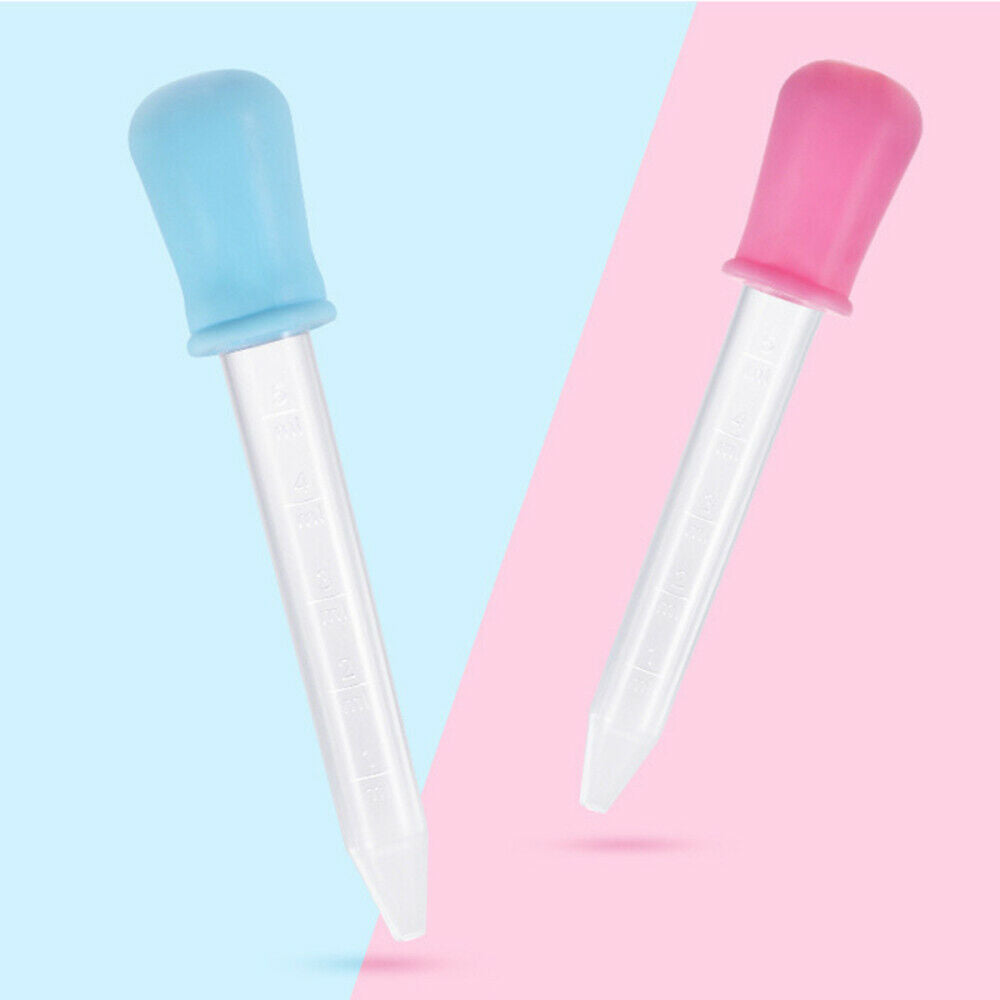 2 Pack Silicone Pipette Liquid Food Dropper Infant Baby Medicine Feeder