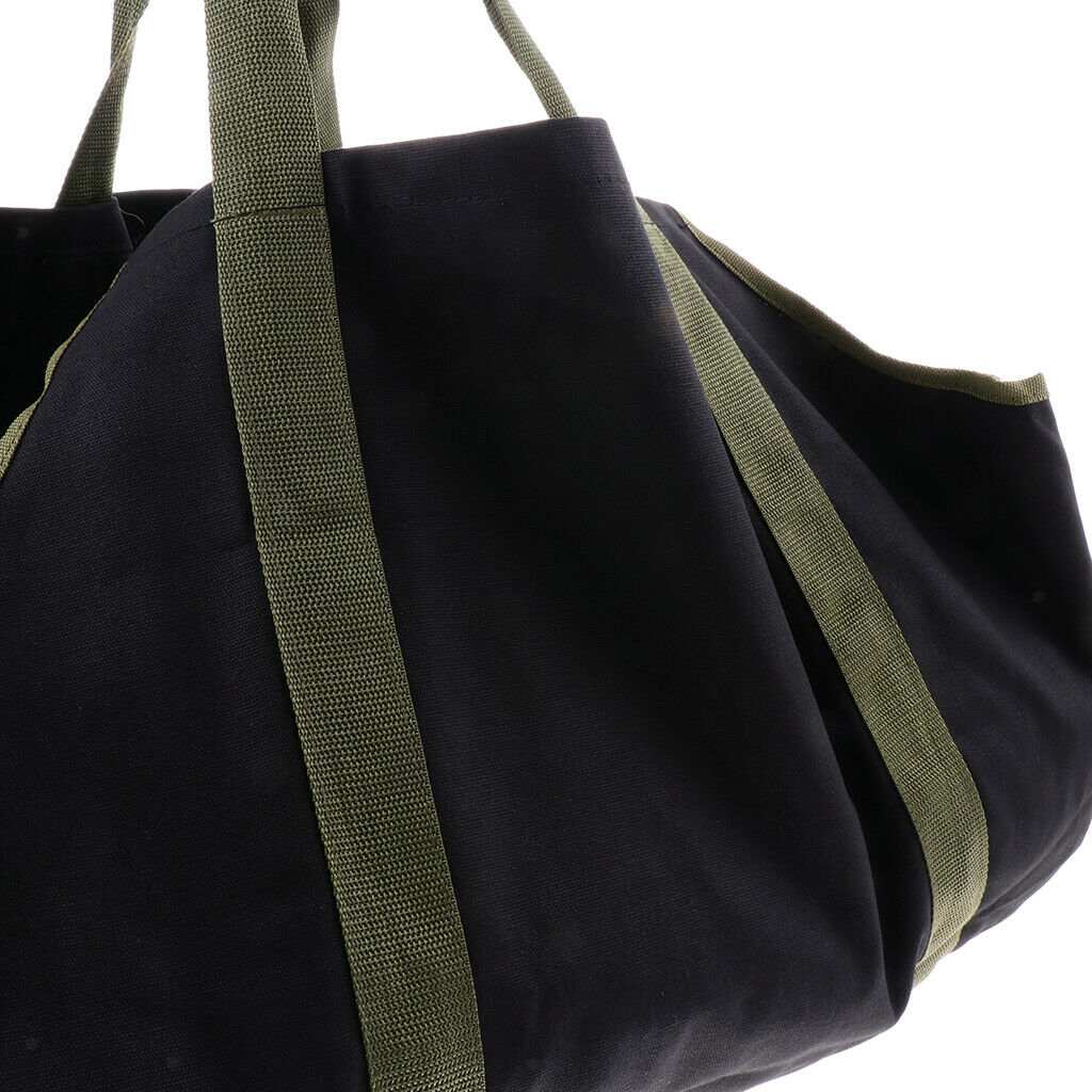 Heavy Duty Log Tote Holder with Handles Best Canvas Bag for Carrying Wood
