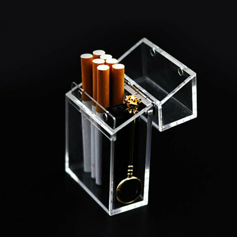 Acrylic Transparent Cigarette Case Portable Package Dust-proof Storage BoxM XC