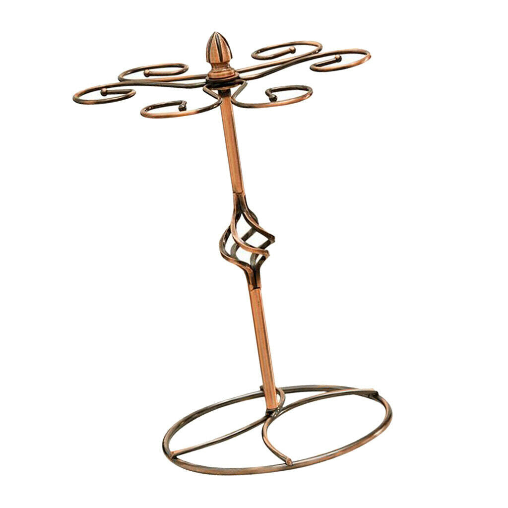 Bronze Metal Freestanding Tabletop Stemware Rack Wine Glass Cup Holder