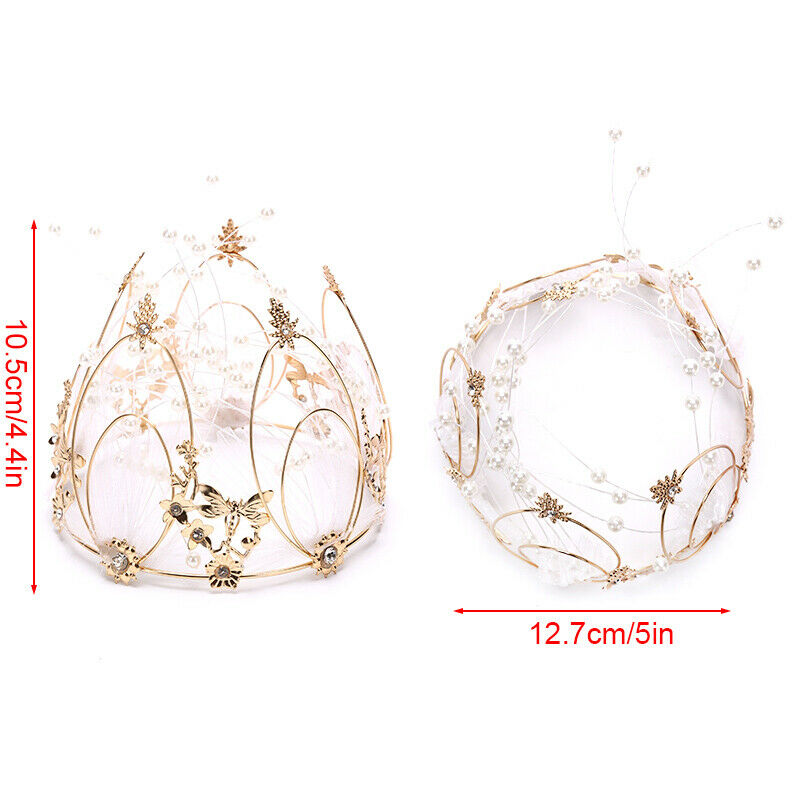 Silk Yarn Round Crown Birthday Cake Topper Baking Decorating Party Suppli.l8