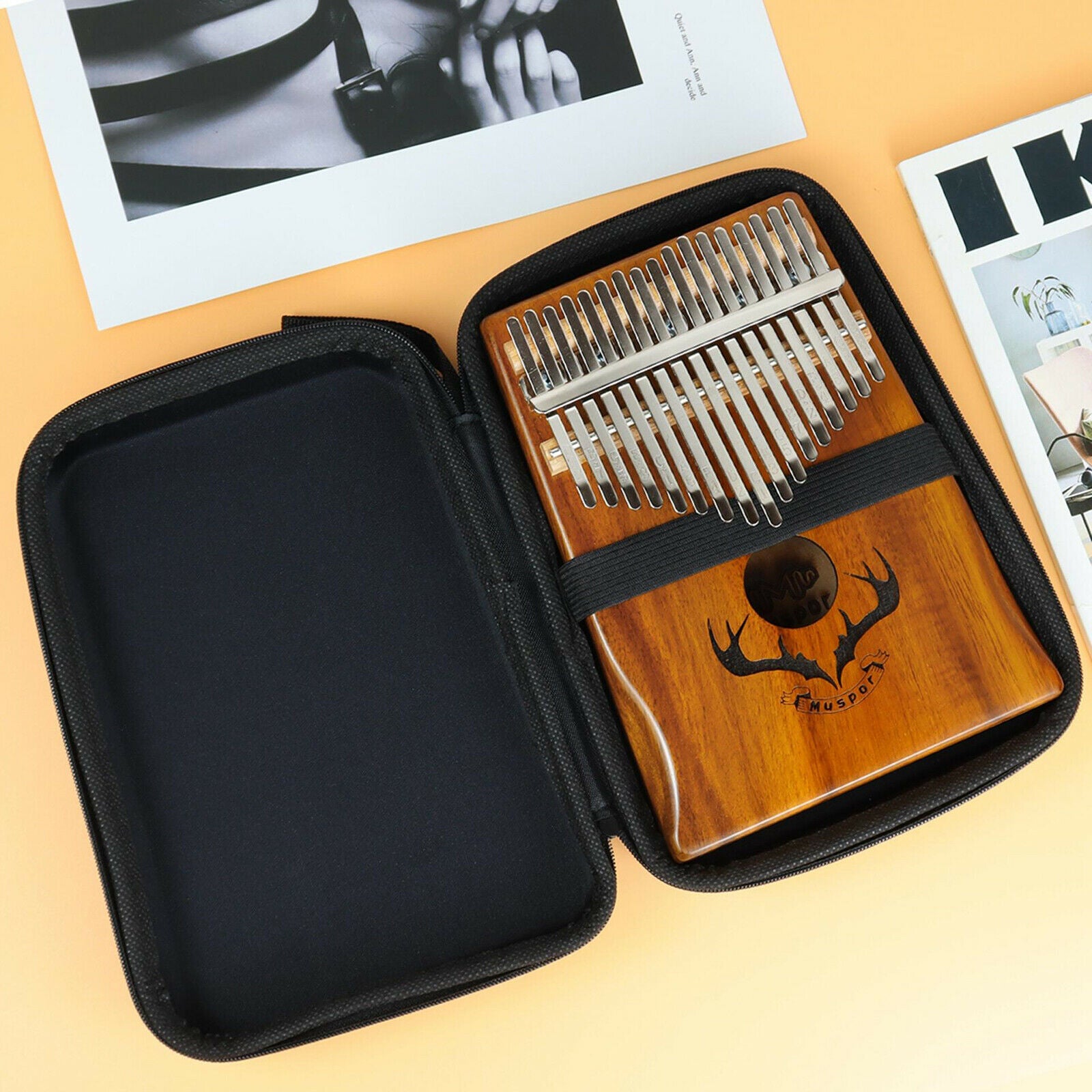 Kalimba Case Only, Thumb Piano Case Water-resistant Shock-proof for 10 keys 17