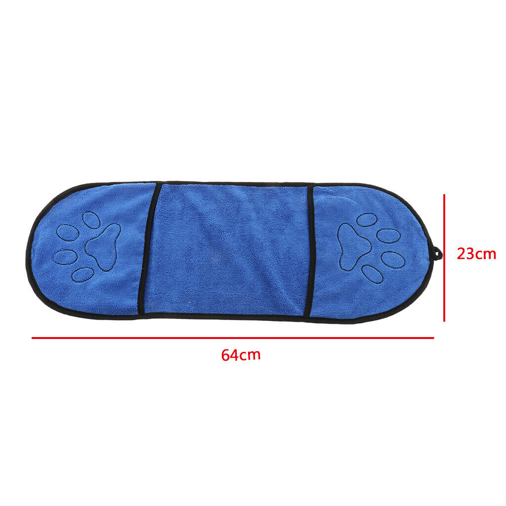 2 Pieces Pet Bath Towel Absorbent Pet Bath Towel Cat Dog Drying Towel