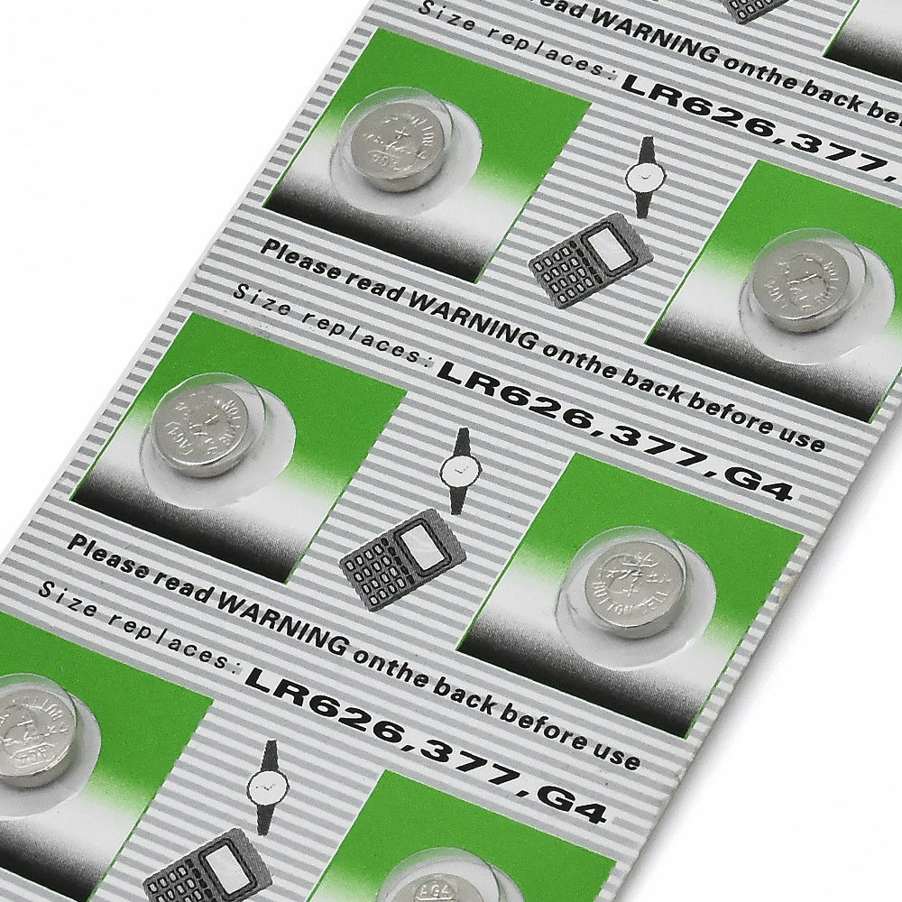 AG4 377A 377 LR626 SR626SW SR66 LR66 376 Alkaline Button Cell Watch Battery Lot