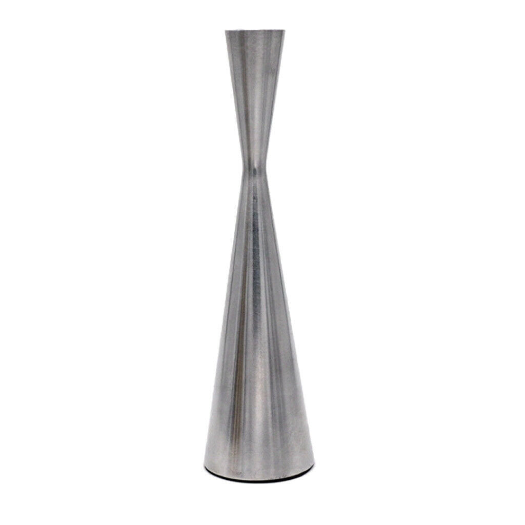 Pillar Dinner Candle Holder Candleholder Stand for Wedding Decor Silver_M
