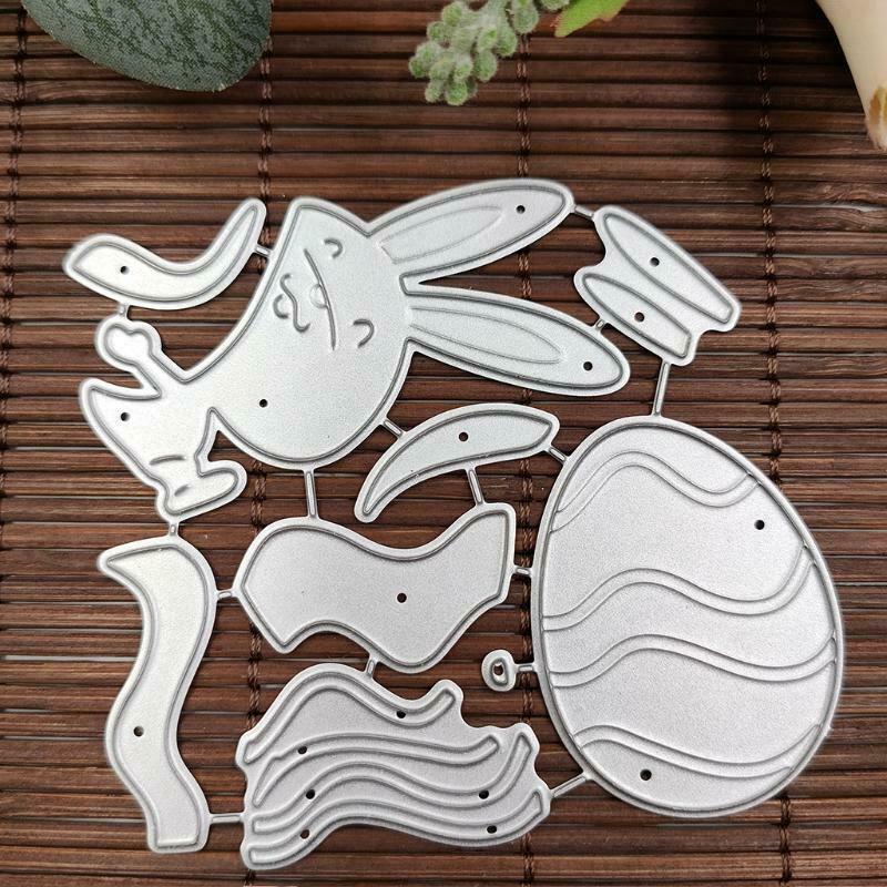 Easter Rabbit Bunny Eggs Metal Cutting Dies Stencil Scrapbooking DIY Album Stamp