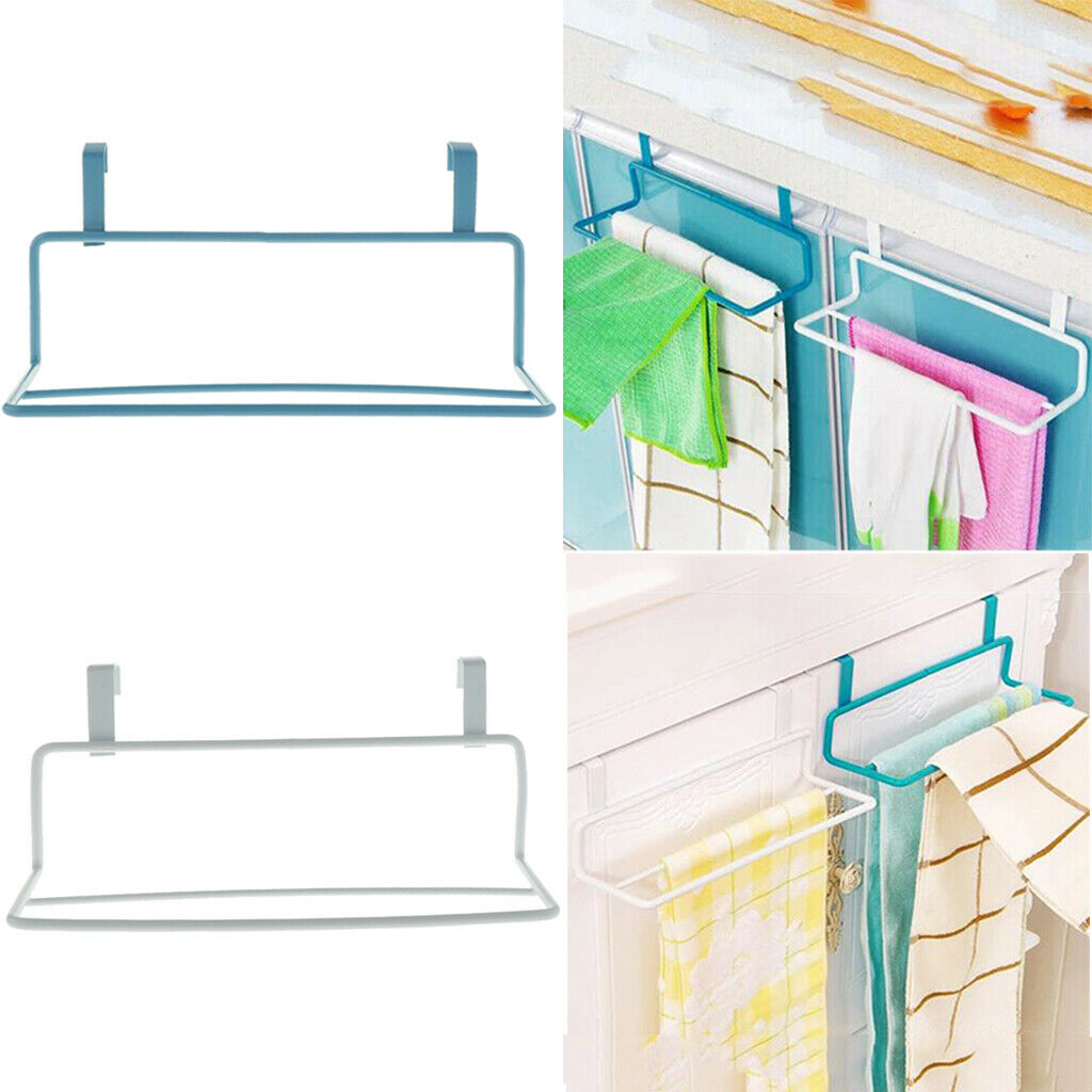 Multi-functional Over the Door Towel Rack Bathroom Towel Hanger Blue