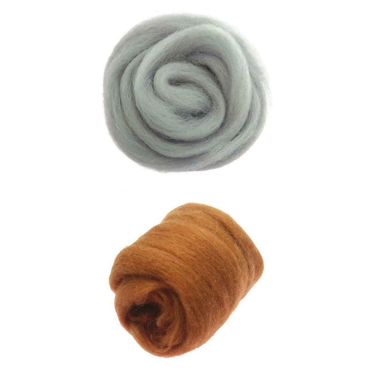 2Pcs Wool Roving/Tops, Mixed 2 Colors for Wet Felting/Needle Felting, Hand