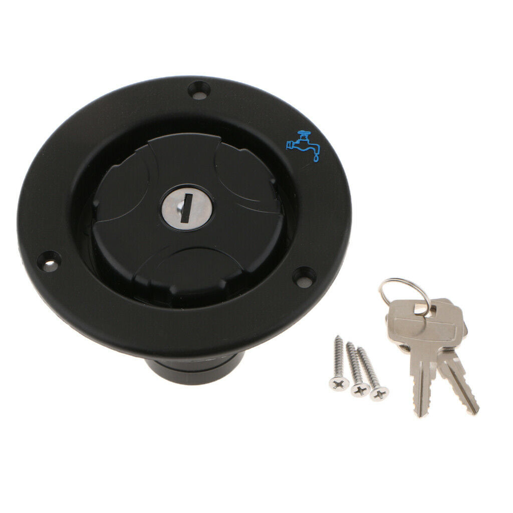 Locking Fuel Tank Cover Gas Filler Cap Universal fit Easy Installtion  Black