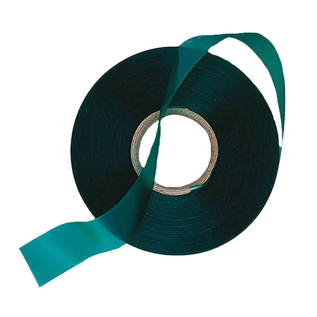 Garden 46m Stretch Tie Tape Roll Green Vinyl Stake Vines Plants Support