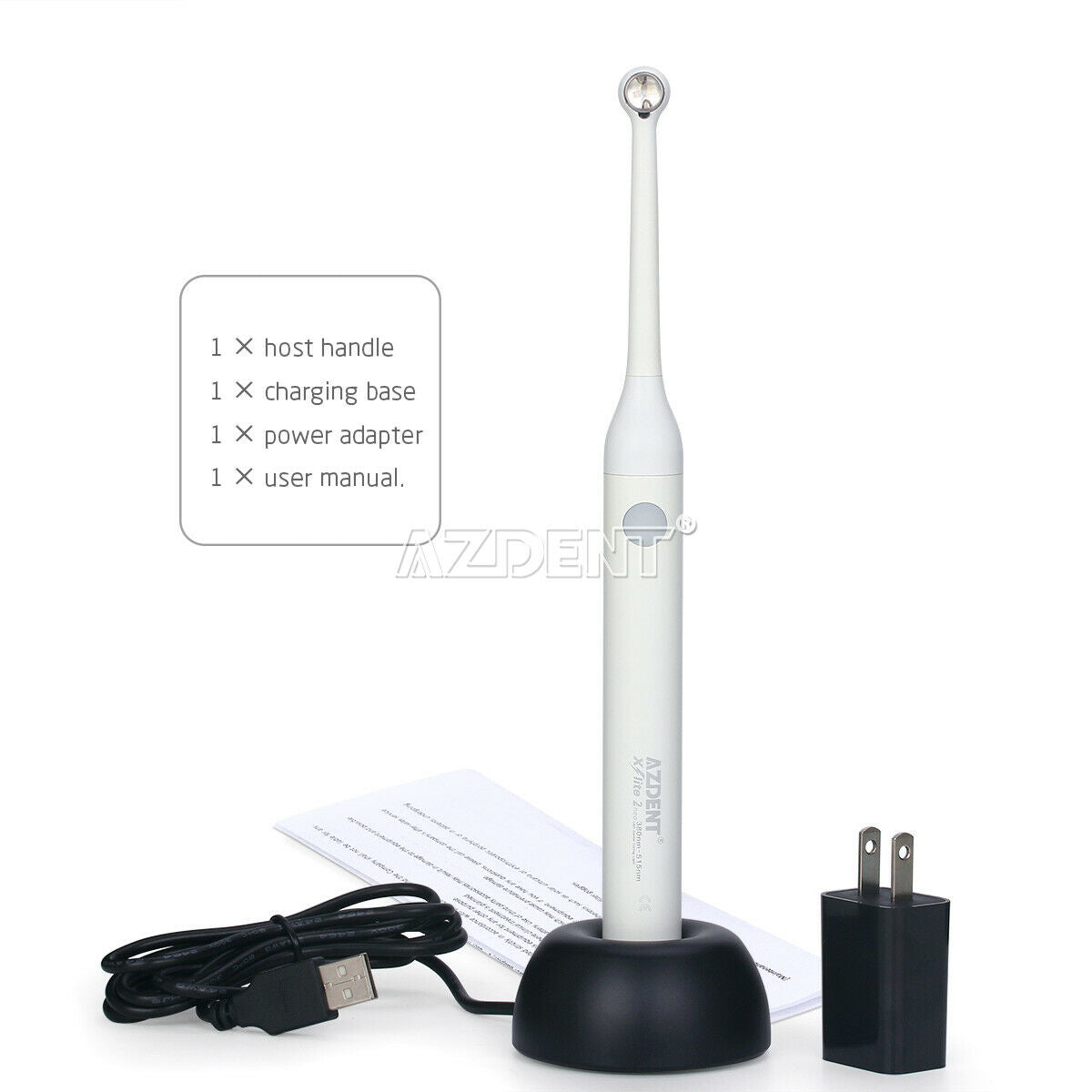Dental Curing Light High Power 2300mW/cm² White Broad Band LED X2 AC 100-240V