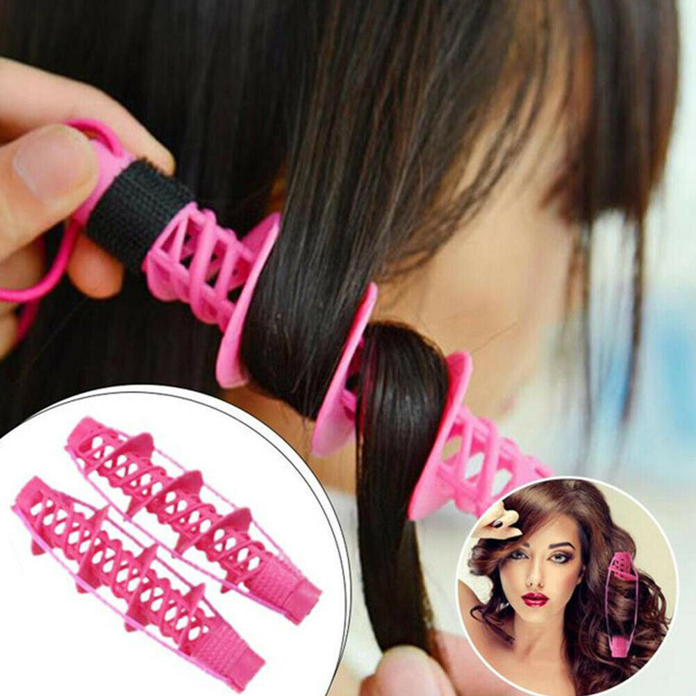 4Pcs Spiral Curling Hair Rollers DIY Hairdressing Styling Care Curls Roller Kit