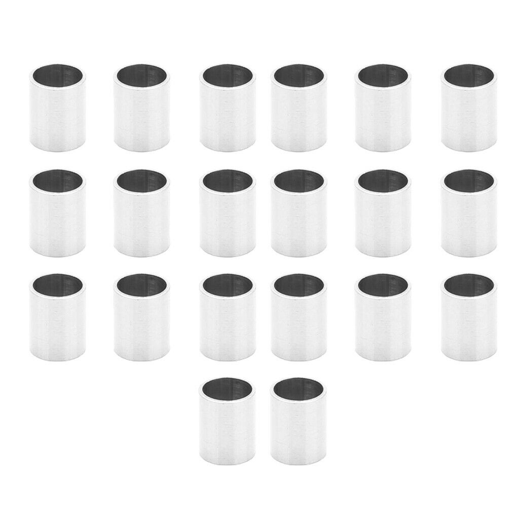 20 Metal Smooth Stainless Steel Column Spacers Loose Beads Jewelry Accessories