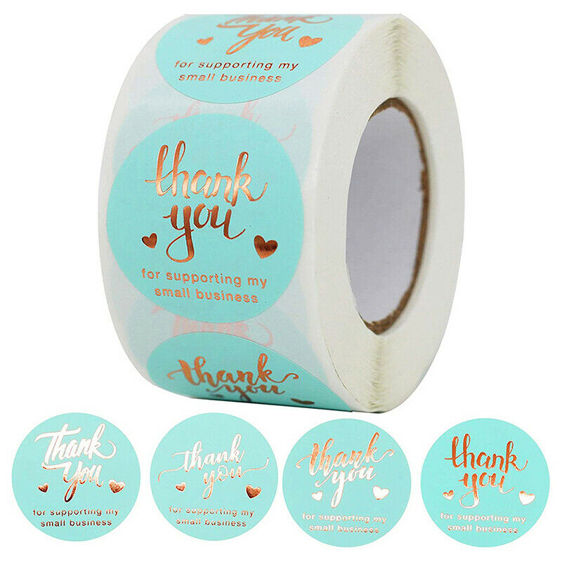 500 Pcs/roll 25mm Round Thank You Stickers DIY Handmade Seal Labels Stick.l8
