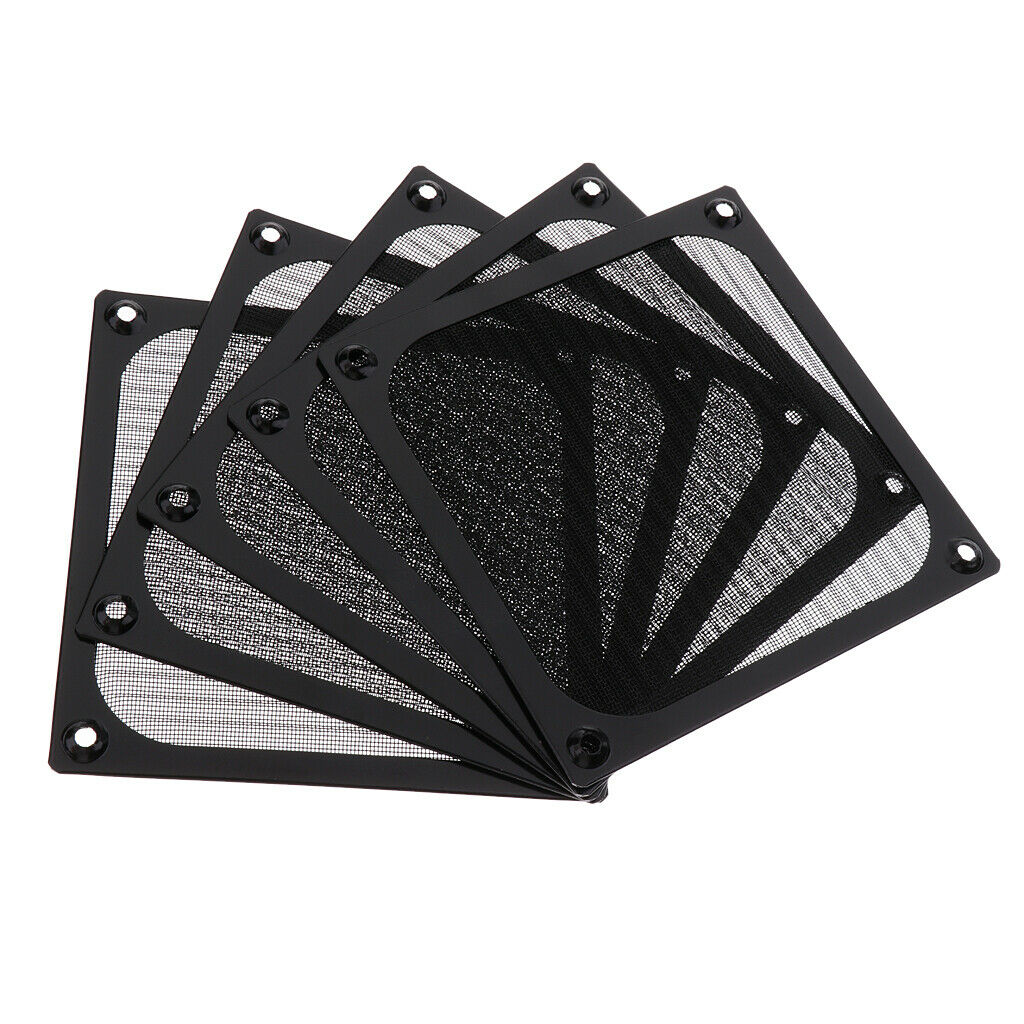 10pcs Aluminum Alloy Fan Filter Dust Guard Cover for PC Case Fan Black 120mm