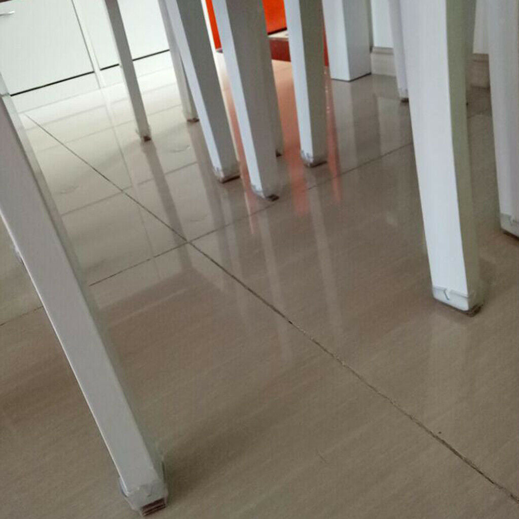 20 Pcs Rectangle Clear Silicone Chair Leg Caps Furniture Tablecloths