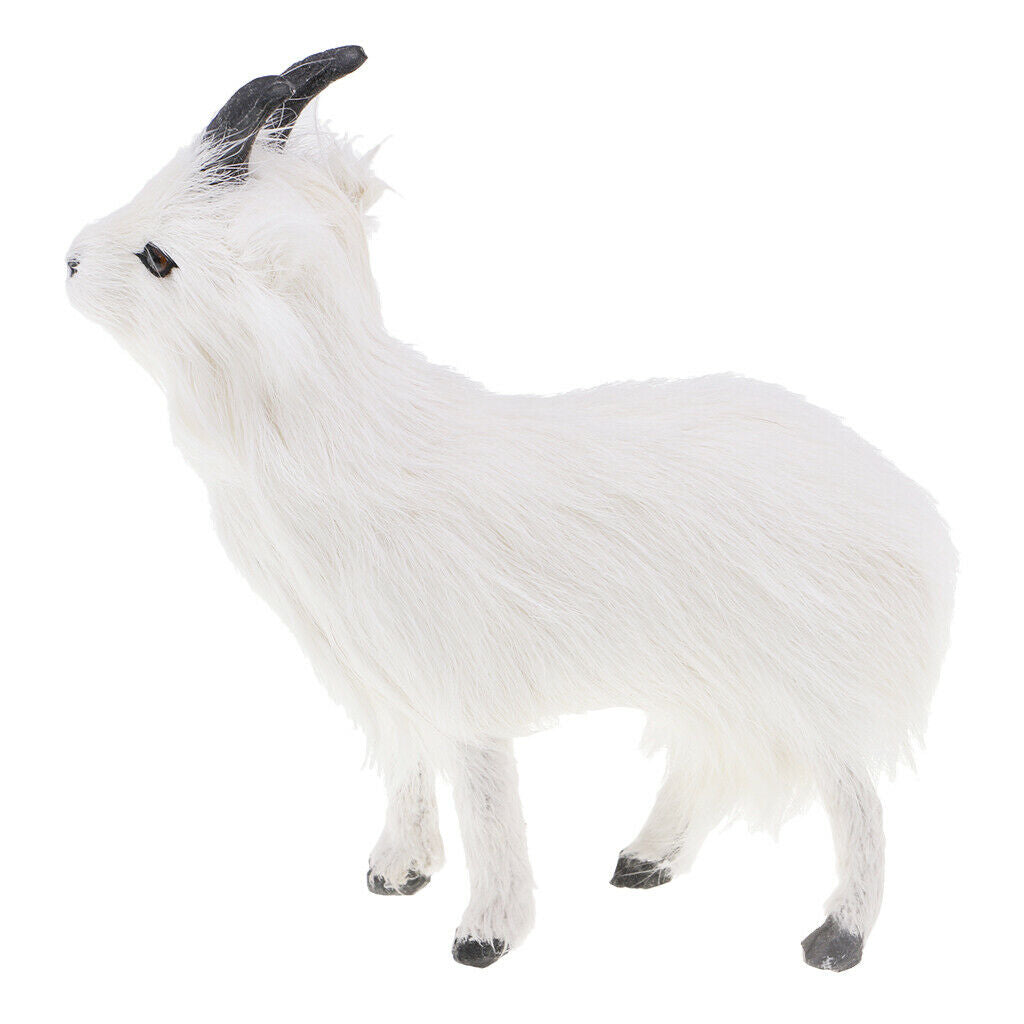 2x Craft Decoration Ornament Simulated Christmas Goat Sheep Christmas Gift