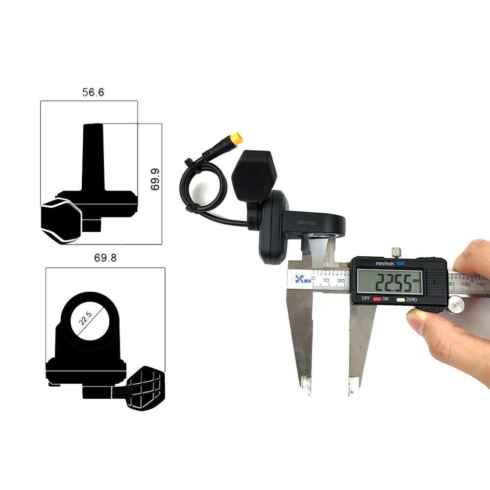 E-Bike Thumb Throttle Scooter Lever Left Hand Accelerator for Bafang Motor Black