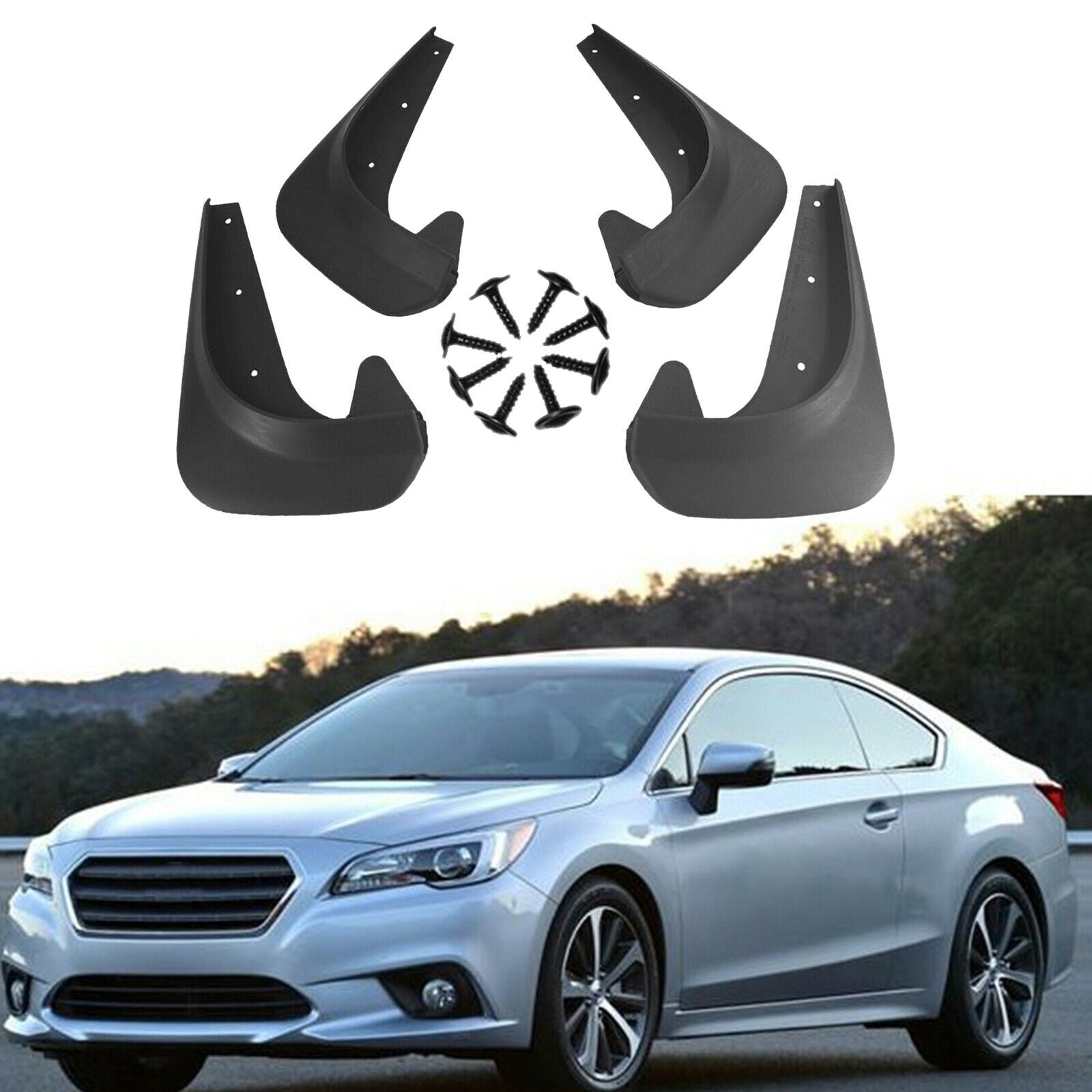 4Pcs/Set Mud Flaps Soft Plastic Mudflaps Mudguard Front & Rear 250x180mm