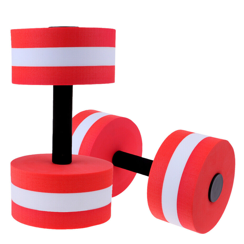 2 Pieces Foam Premium Water Aerobics Dumbbell Fitness Barbell Girls Exercise