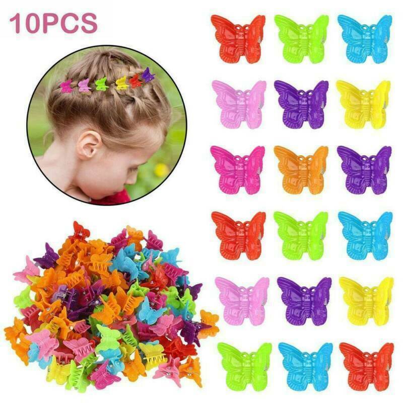 100 Pcs Hair Clips Butterfly Shape Mini Mixed Color Cute Hairpin for Women Girls