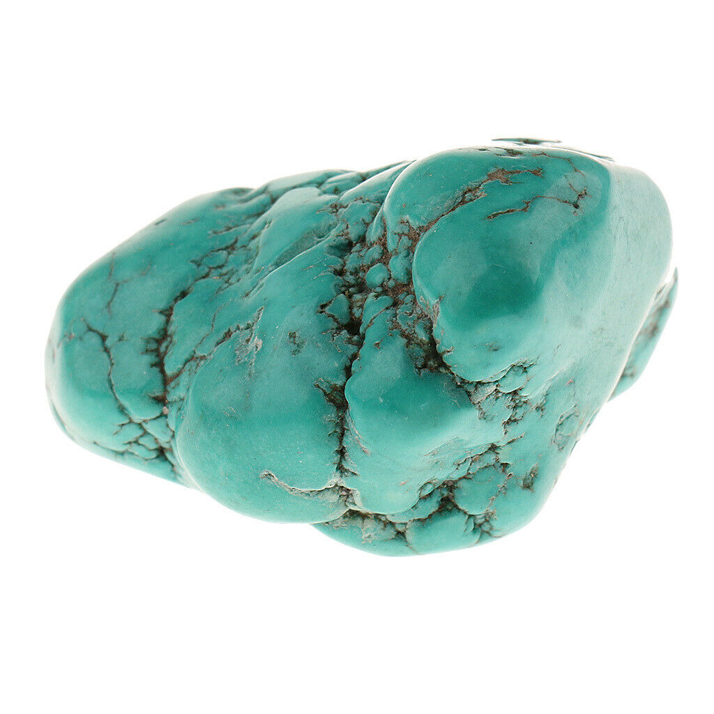 Natural Turquoise Gem Quartz Feng Shui Heal Crystal Terminate Home Decor