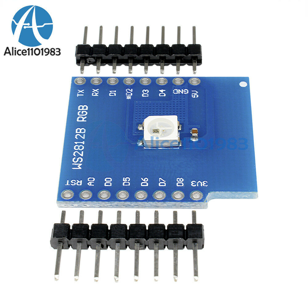 2PCS WS2812B RGB Shield for WeMos D1 mini ESP8266 Module Board