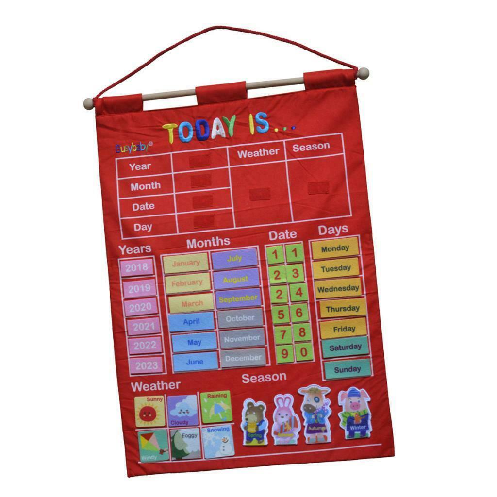 Hanging Advent Calendars with Weather Station Season for Kids Early Education