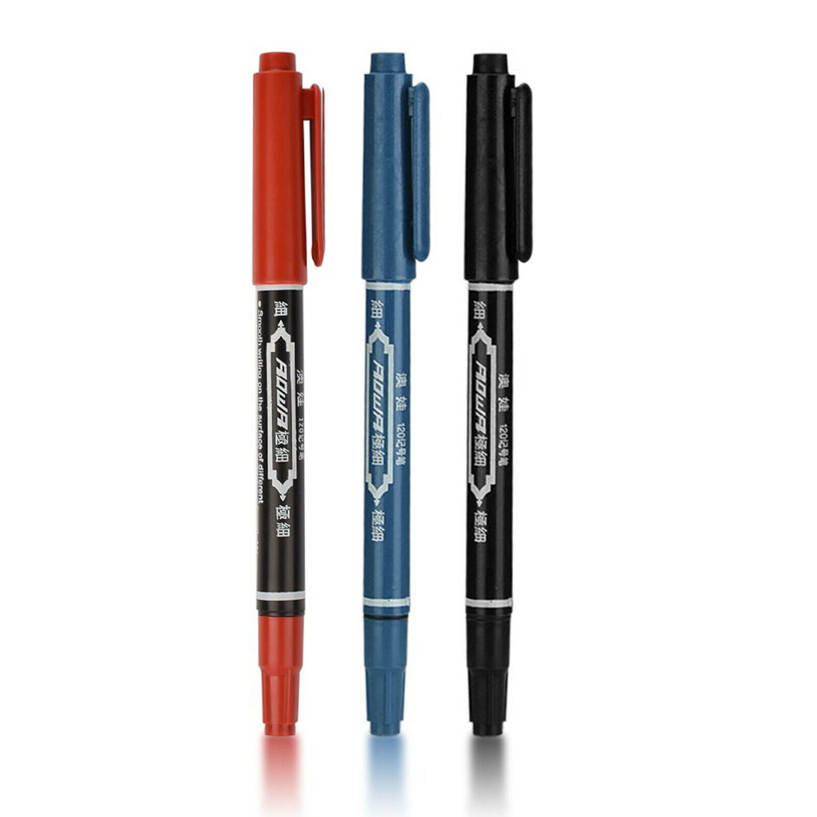 6 Pcs Double Ended /Piercing Skin Marking Pen with Fine & Thick Tip