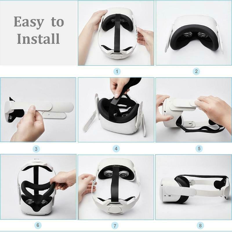 Adjust Headband Cushion Helmet for Oculus Quest 2 Maintain Balance Reduce Press