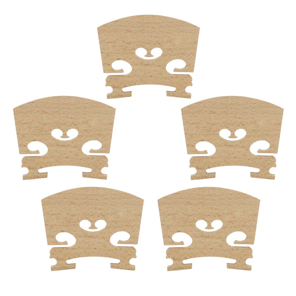5 Pieces 4/4 Violin Bridge Maplewood DIY for Violinist Students Beginners
