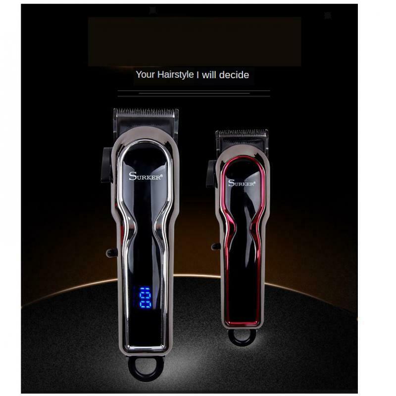 Self-Haircut Kit Cordless Hair Clippers LCD Digital Display Black