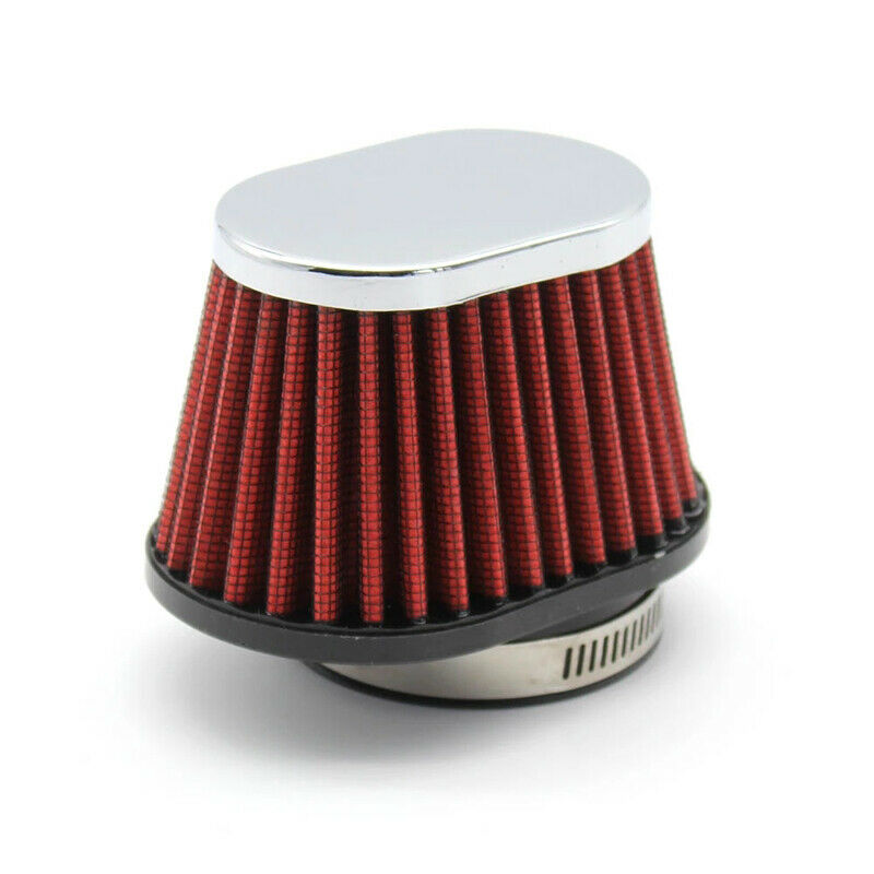 60mm Air Filter ATV Bike Cylinder Carburetor Cleaner Oval Intake Tube Universal