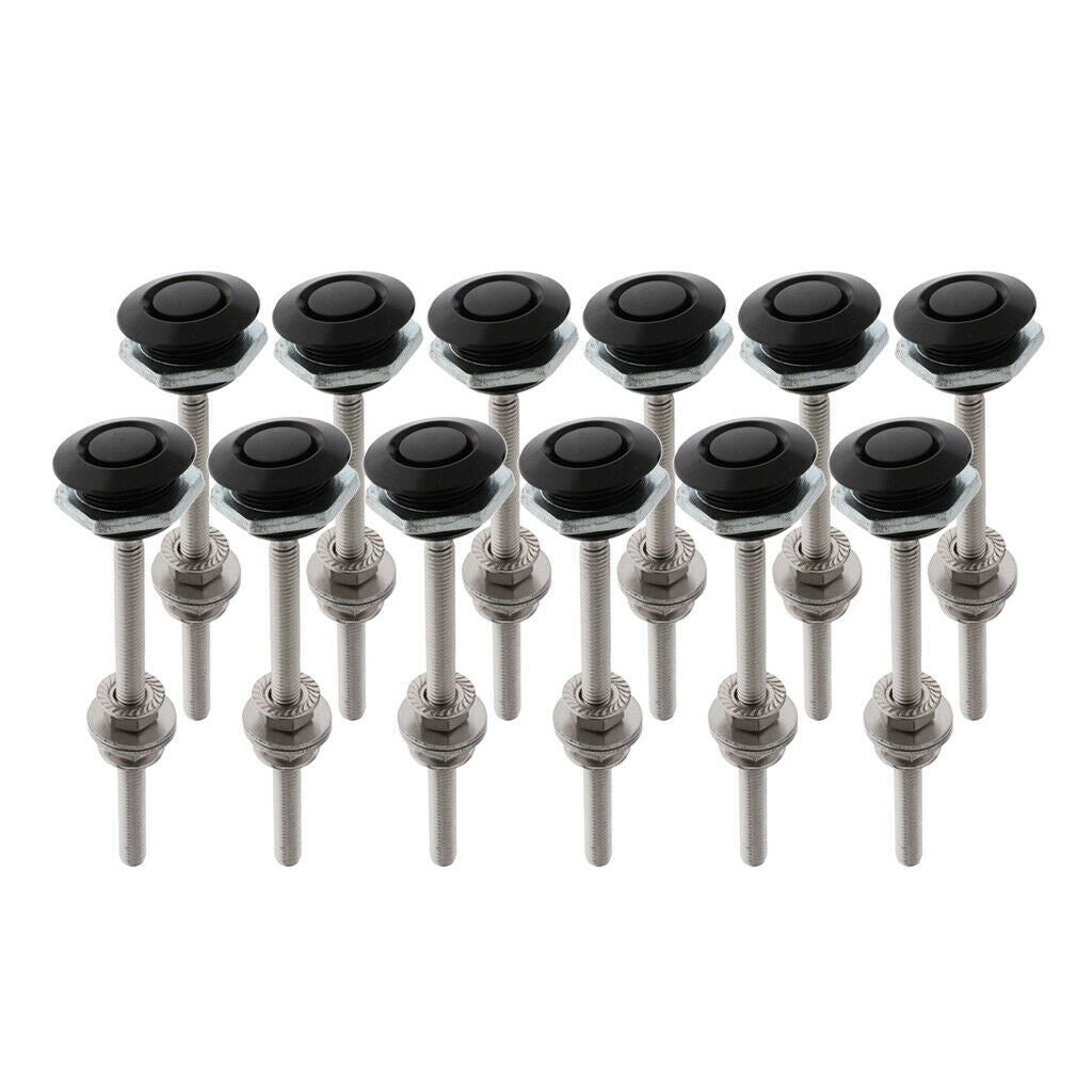 12x Aluminum Alloy Bonnet Hood Pin Lock Low Profile Quick Release Universal