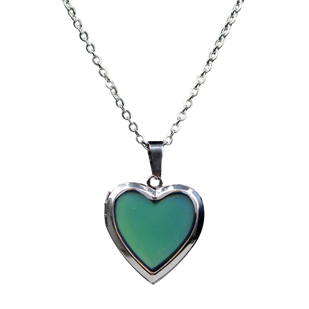 Photo Frame Color Change Pendant Necklace Emotion Feeling Changeable Jewelry