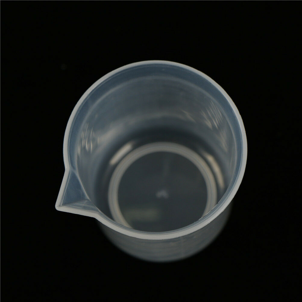 2pcs 100mL Clear Plastic Graduated Measuring Cup Jug Beaker Lab To.l8