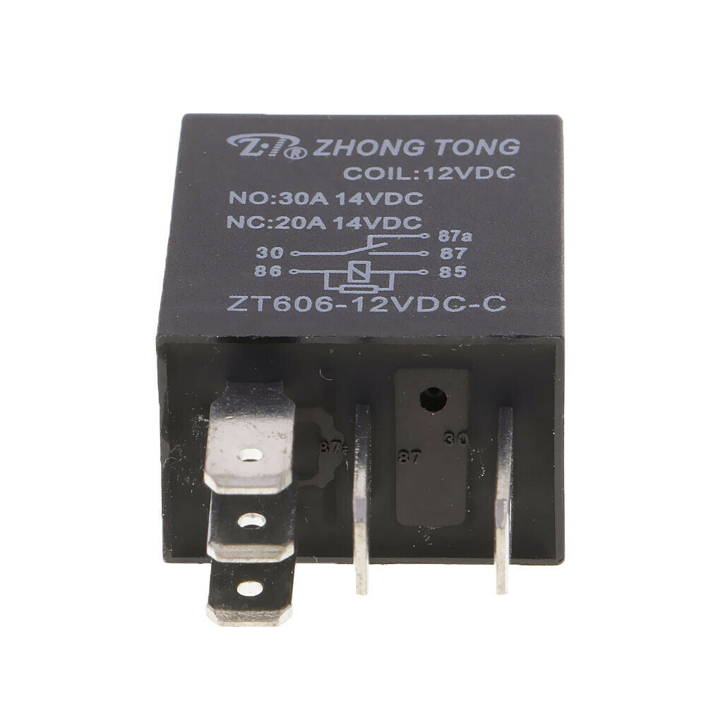 10PCS 30A 12V 5Pin SPDT Auto Relay For Car Fan Fuel / Water Pump Light Horn
