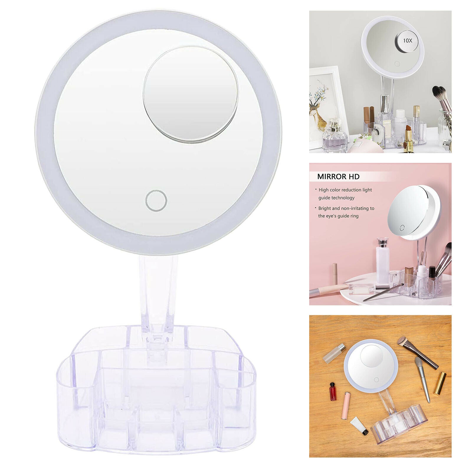 Makeup Mirrors with 26x LED Lights Dimming Vanity w/ 10x Magnification