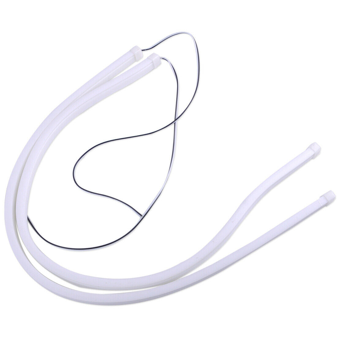 2x 60CM Car White LED Flexible Daytime Running Light DRL Strip Soft Tube Lamp An