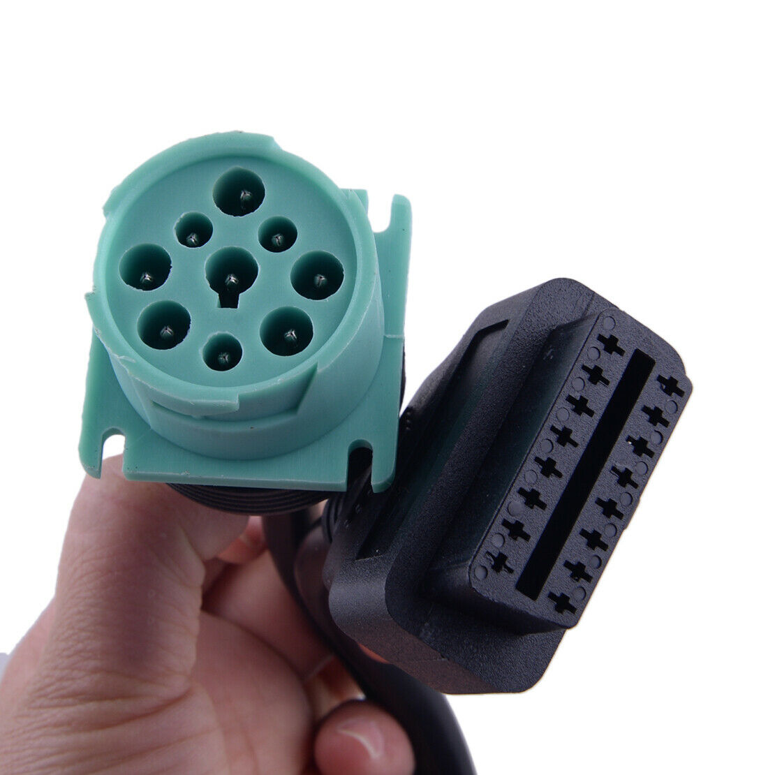 9 Pin to OBD2 Truck Y-Cable Adapter OBDII 16 Pin SAE J1939 Connector Socket C1