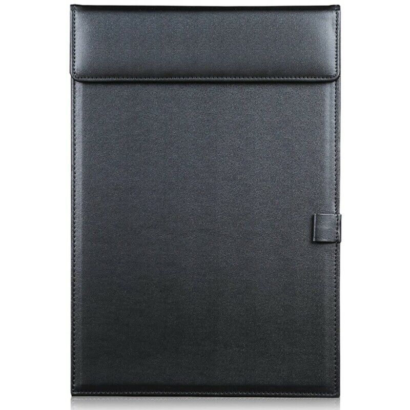 A4 PU Leather Storage Office Folder Clipboard, Letter Size Clip Hardboard, MP6I3