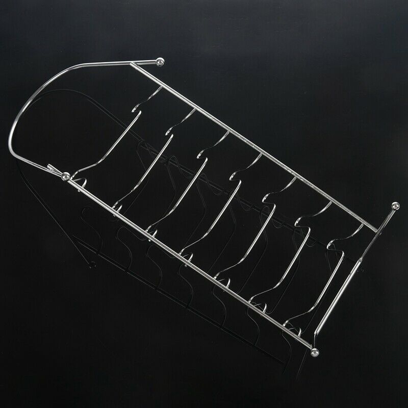 Plate Organizer 7 Slots Chrome Plated Dish Racks Countertop Drying Stand Q1L7L7