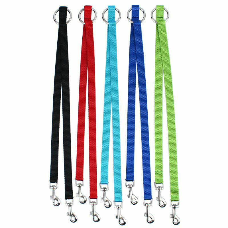 Double Ended Dog Lead For 2 Dogs 2 Way Coupler Leash Reflect T1Y5 Walking J6H3