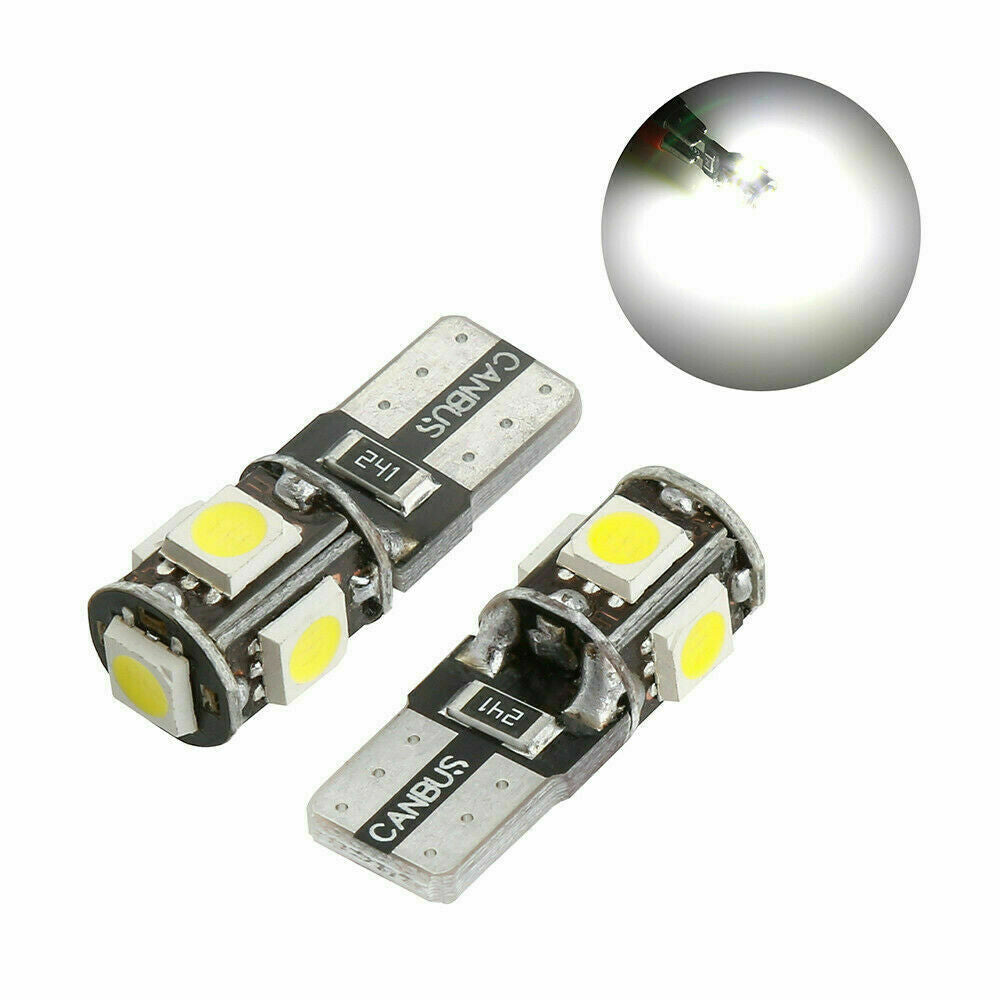 6PCS Canbus T10 194 168 W5W 5730 5 LED SMD White Car Side Wedge Light Bulb Lamp