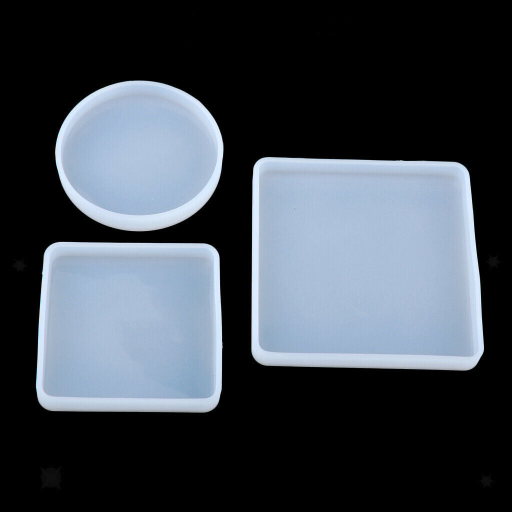 3 Pieces Clear Silicone Epoxy Casting Molds Jewelry Making Molds Supplies