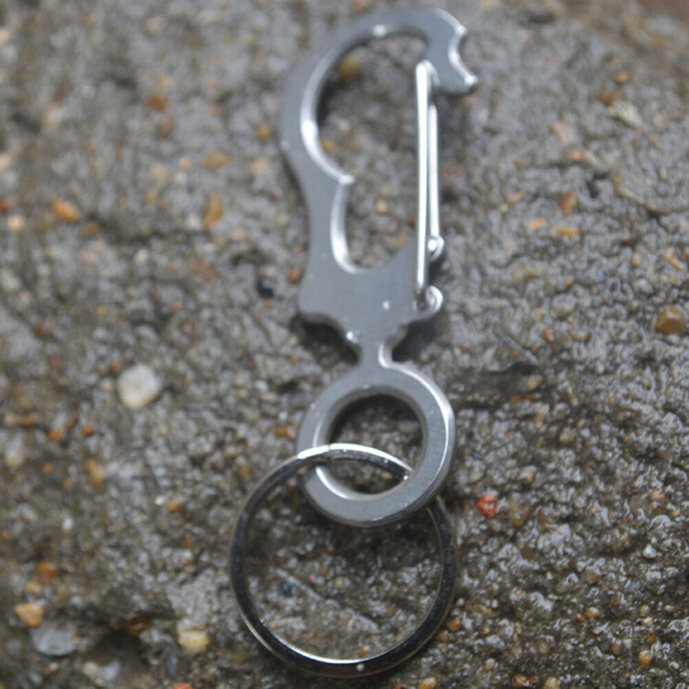 Stainless Steel Keychain Keyring EDC Outdoor Multifunction Pocket Tool Fi.l8